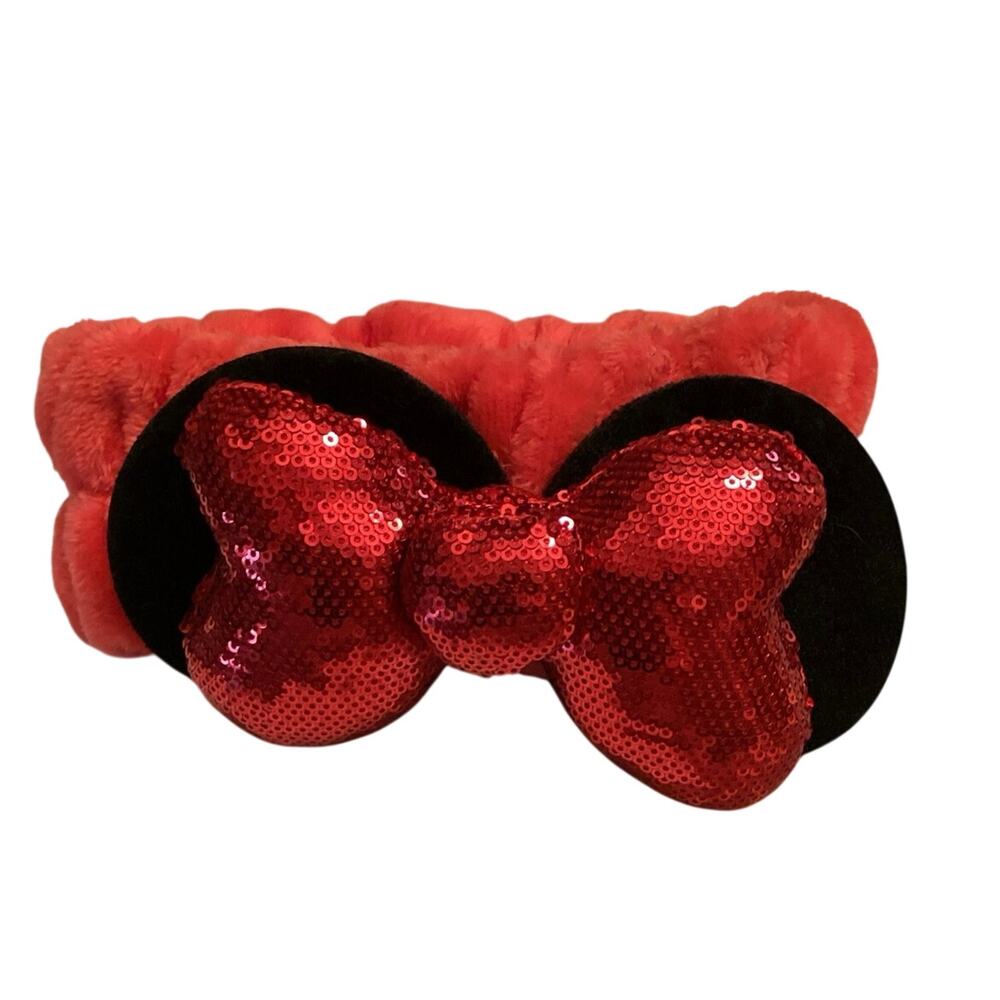 NWOT The Crème Shop x Disney 3D Minnie Mouse Red Teddy Headyband Ruby Glitz